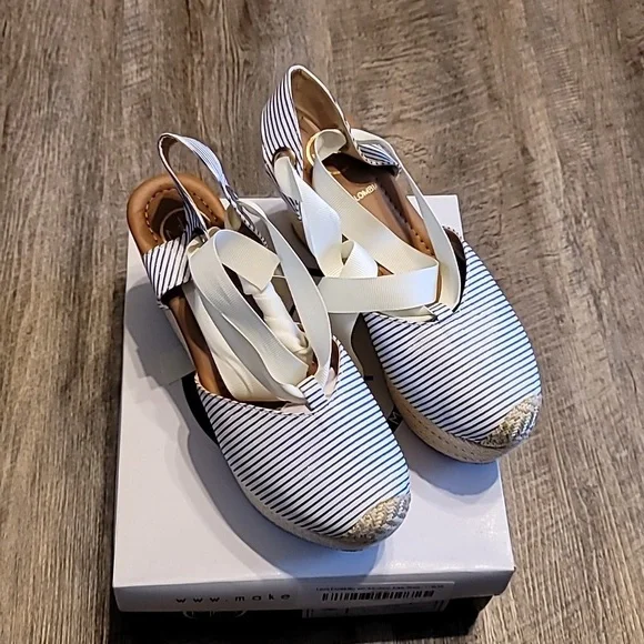 New Mks Tie Up Platform Sandle "Laura" - Picture 1 of 2